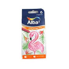 CRAYON DE CERA ALBA FLUO CJ X6